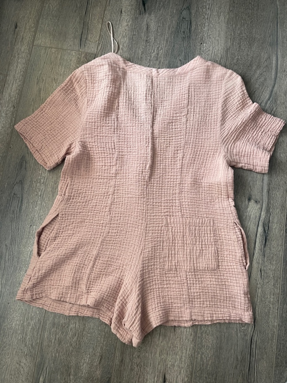 Zara Dusty Pink  Button-Front Romper - Picture 8 of 12